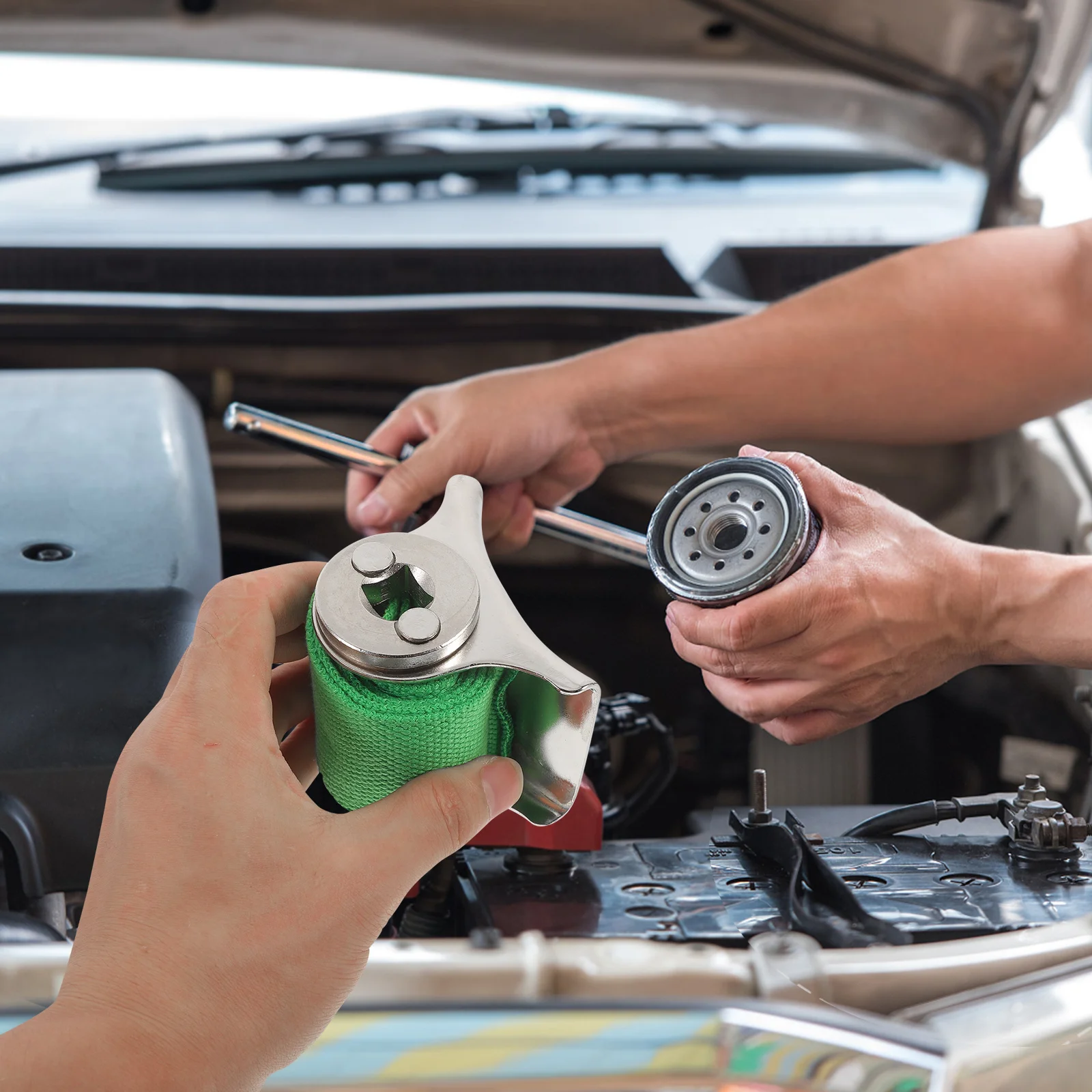 

2Pcs Durable Oil Filter Strap Wrench Ergonomic Design for Vehicles Motorcycles Plumbing Tools Compact Size Oil Filter Wrench