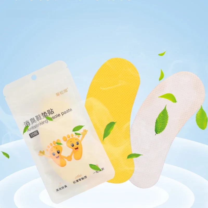 100pcs Shoes Odor Remover Deodorant Patch Lemon Athlete's Foot Soothing Insole Stickers Antibacterial Antiperspirant Foot Care image 2