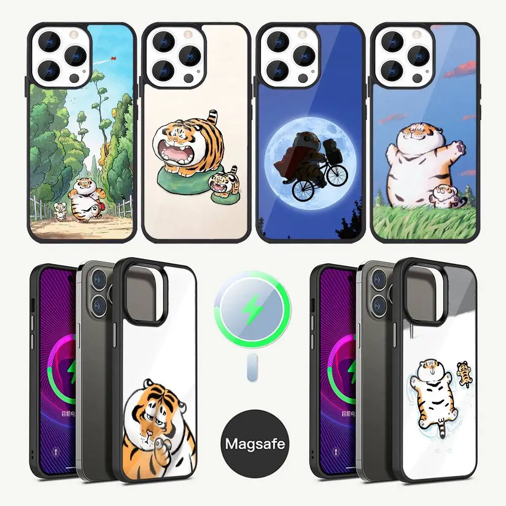 

Fat Tiger Phone Case For iPhone 16,15,14,13,12,11,Plus,Pro,Max Mini Magsafe Magnetic Wireless Charging