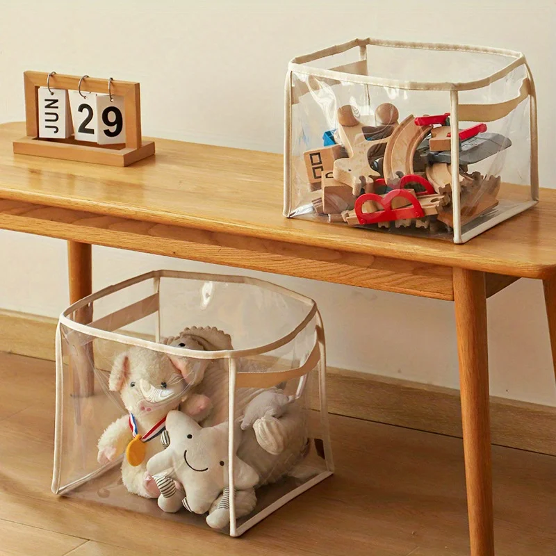 Clear Toy Haven - Extra-Large  Organizer for Building Blocks & Plushies - Versatile, See-Through Design for Bedroom, Bathroom, O