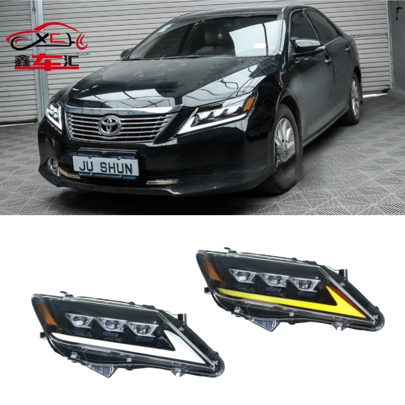 

For 2012-2014 Toyota Camry Headlight assembly 7th generation modified LED lens headlights daytime running lights turn signals