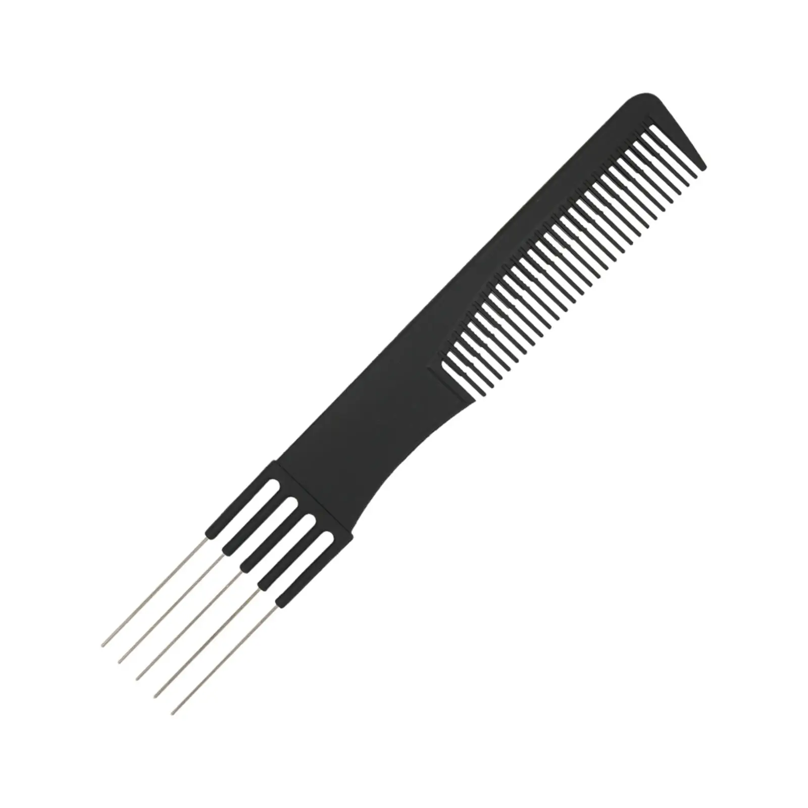 Lift Teasing Comb Hair Styling Tools Carbon Comb with 5 Steel Pins for Home