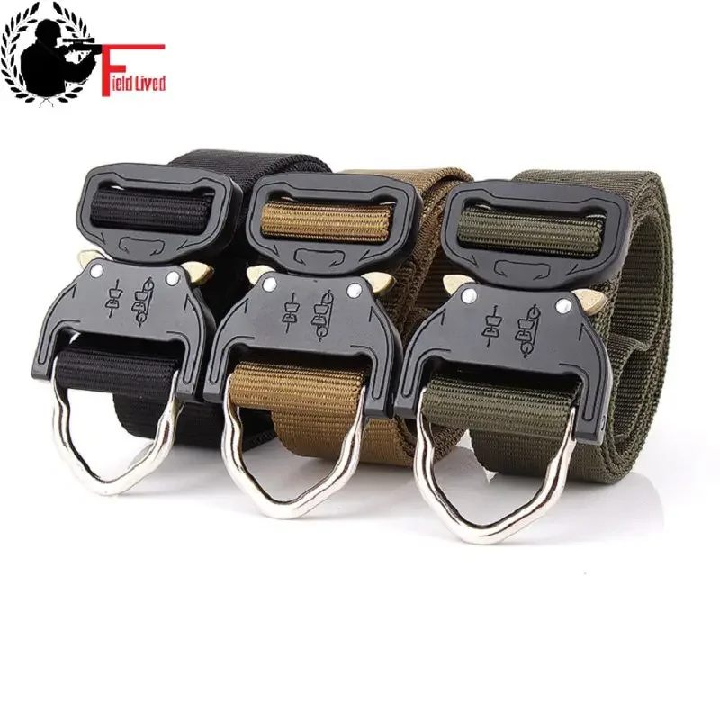 TACTICAL BELT SWAT Combat Heavy Duty Knock Off Men US Soldier Military Equipment Army Gear Belt Training Nylon Waistband metal