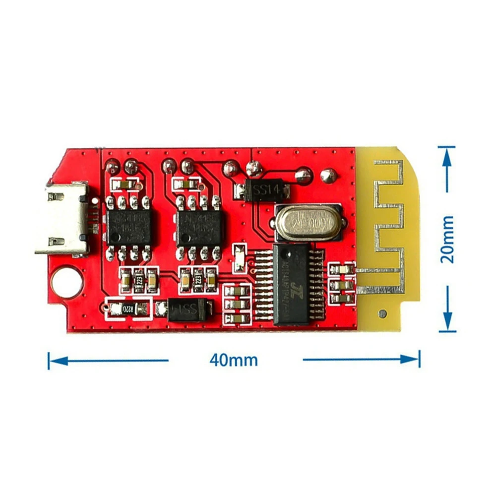 CT14 Micro-Type 4.2 Stereo Bluetooth Power Amplifier Board Module 3.7V 5VF 5W+5W Mini with Charging Port for Sound Box