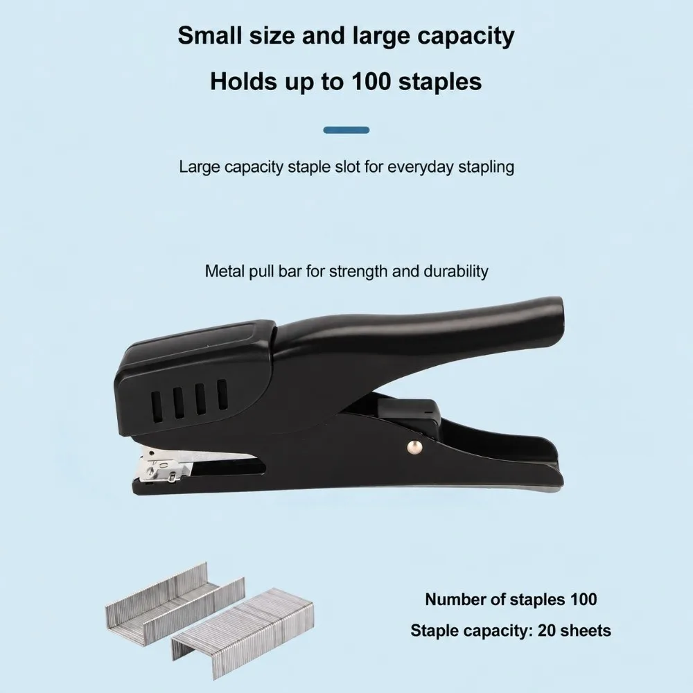 25 Sheet Capacity Plastic Shell Hand Stapler Metal Stapling Head Multi Colors Manual Stapler Ergonomic Shape Compact Size