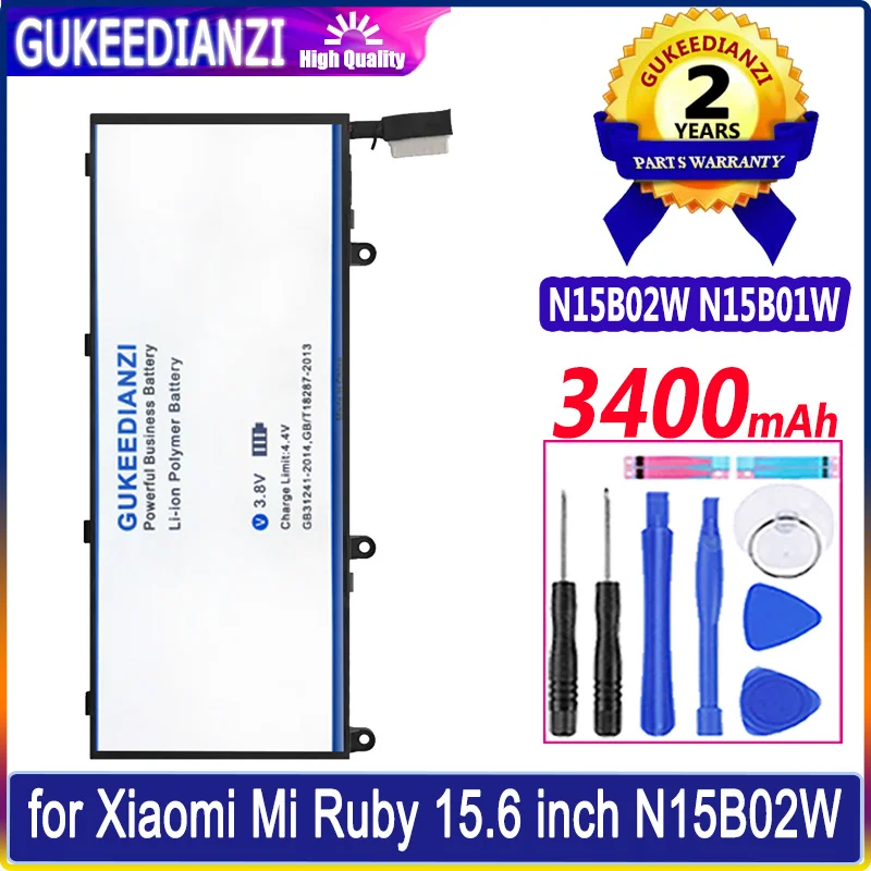 

GUKEEDIANZI Battery N15B01W 3400mAh for Xiaomi Mi Ruby 15.6 inch Timi TM1703 TM1802-AD/N/C Notbeook N15B02W Batteries