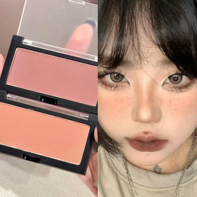 Natural Matte Blush Palette Makeup monocromatico Rose Pink Face Cheek Tint fard Powder Peach Rouge Contouring Shadow Cosmetics