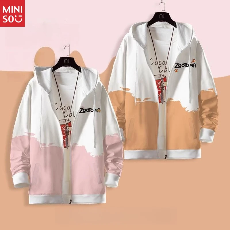 미니소 주토피아 후드 가디건 남성용, 주디 닉 플리스 재킷, 플러스 사이즈 셰르파 탑