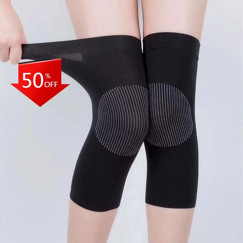 Four Seasons Nylon Stockings Knee Pads Four Sides Elastic Air Conditioning Warm Men and Women Sports Thin Knee Pads