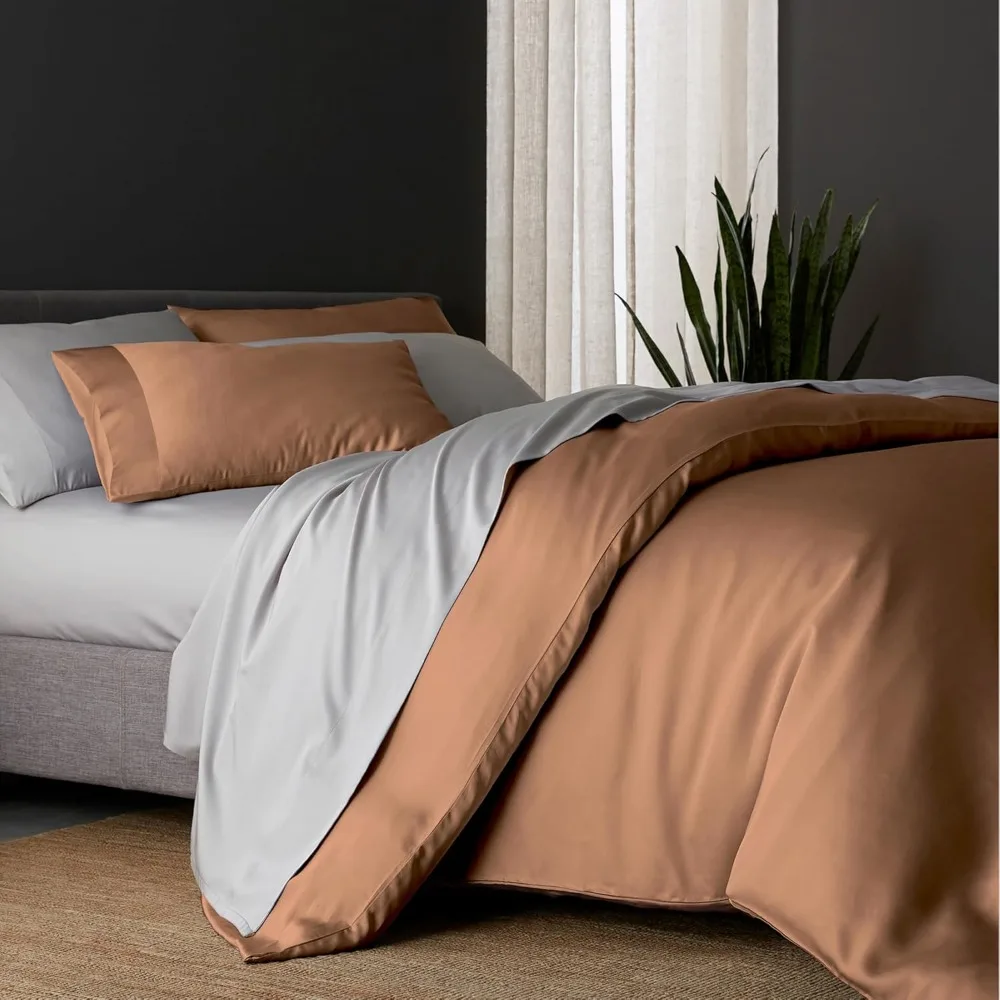 

Bamboo-Derived Viscose Duvet Cover Set, Organic, Soft, Cooling, High GSM Quality, Includes 1 Duvet Cover