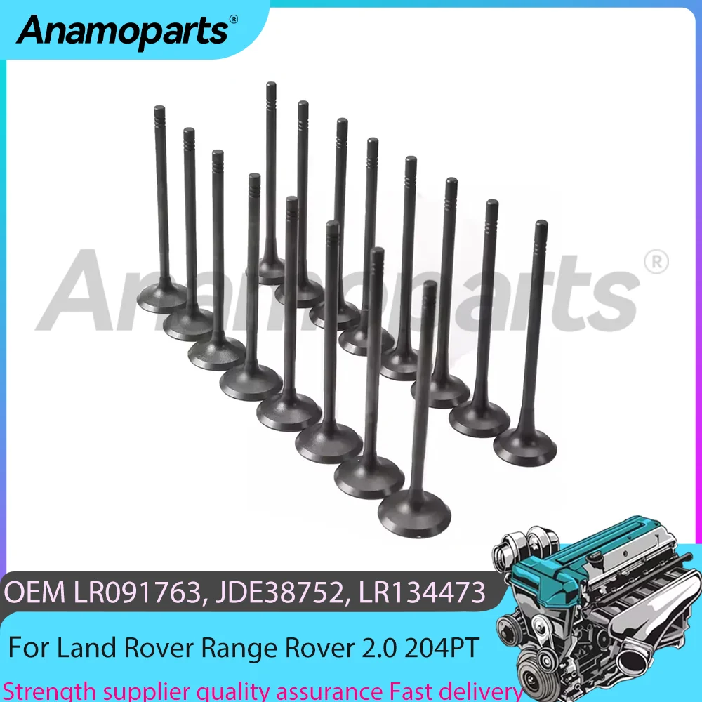 

16Pcs Intake & Exhaust Valve Set Fit 2.0L L4 GAS For Land Rover Range Rover Discovery Jaguar F-Pace AJ200 204PT 2.0L 2013-2024