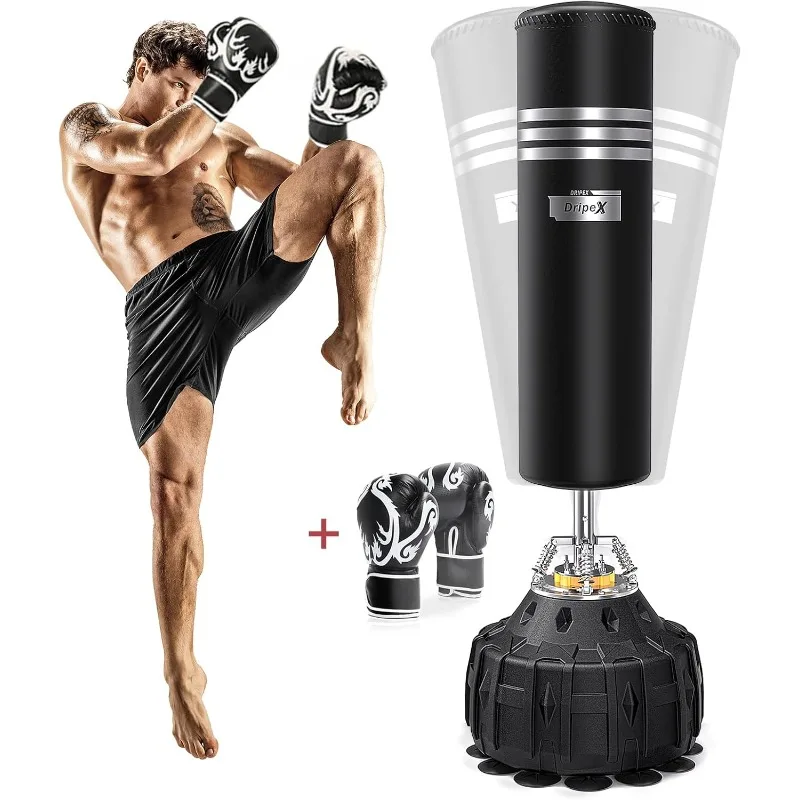 

Dripex Freestanding Punching Bag, Heavy Boxing Bag with Stand for Adult Youth Men Standing Boxing Punch Bag for Home Gym Workout