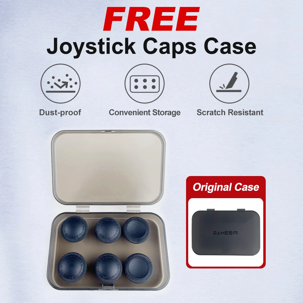GameSir Joystick Caps for G7 Pro G7 Pro 8K Cyclone 2 Gamepad Accessories 3 Pairs Personalized Caps Smooth Steel Ring Control image 2