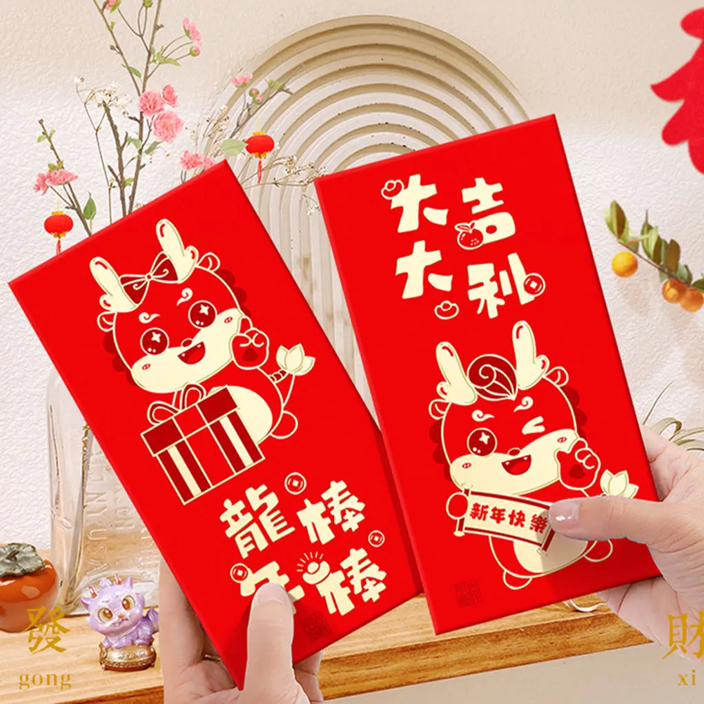 

3set Red Envelope Red Spring Festival Red Envelope Year Of Dragon Attract Wealth Easy To Materials