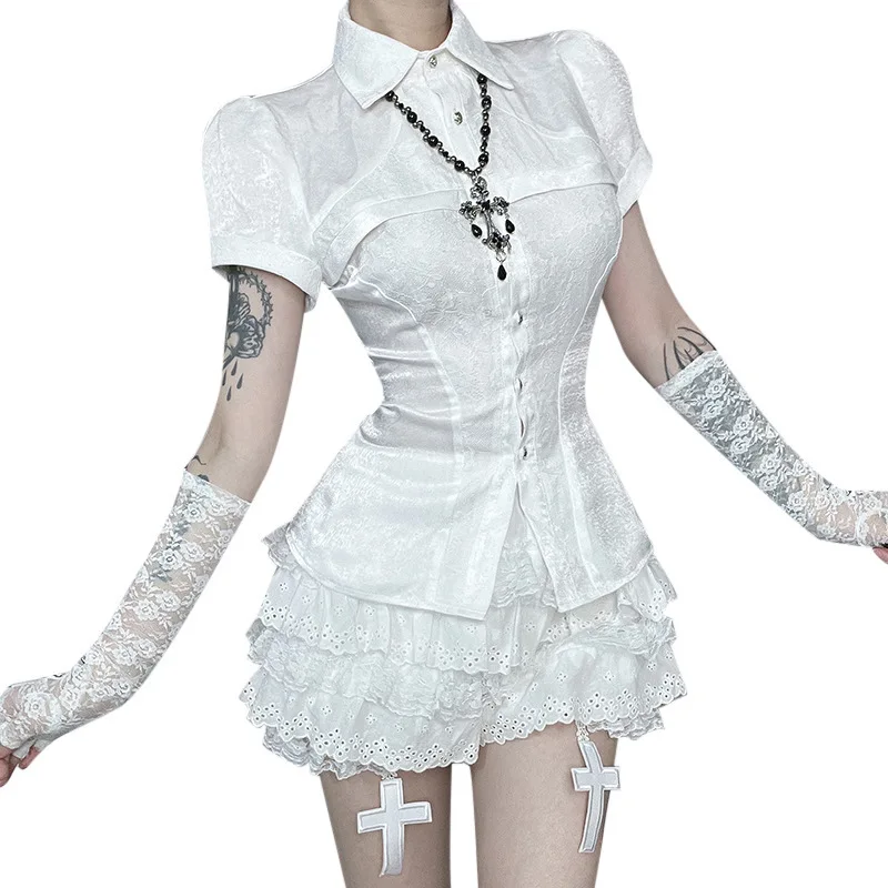 

Subculture Pumpkin Pants Cross Skirt, New Gothic Irregular Dark Skirt Personality Versatile Cw79392