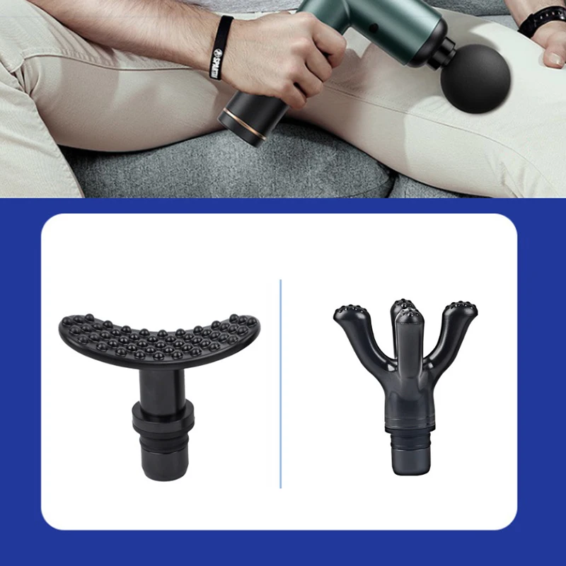 1 Pc Fascia Gun Massager Head Universal Type Massage Roller Back Massager Y-Shaped Polka Dot Pressure Massage Head