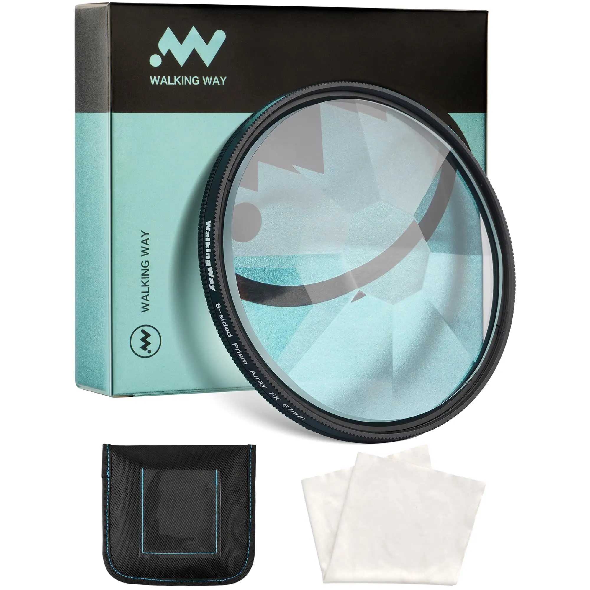 

Walking Way 8-Sided Kaleidoscope Prism Lens Filter Special Effect Filters Prism Crystal Glass for SLR Creative Photography