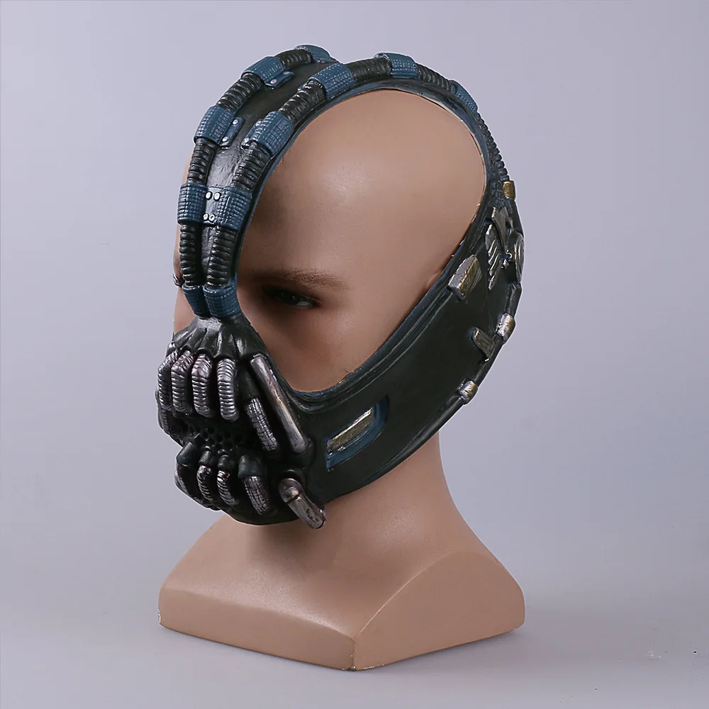 Bane Mask Bat Dark Knight Men's Horror Funny Latex Mask Halloween Costume Ball Bane Helmet Cosplay Accessories view 2