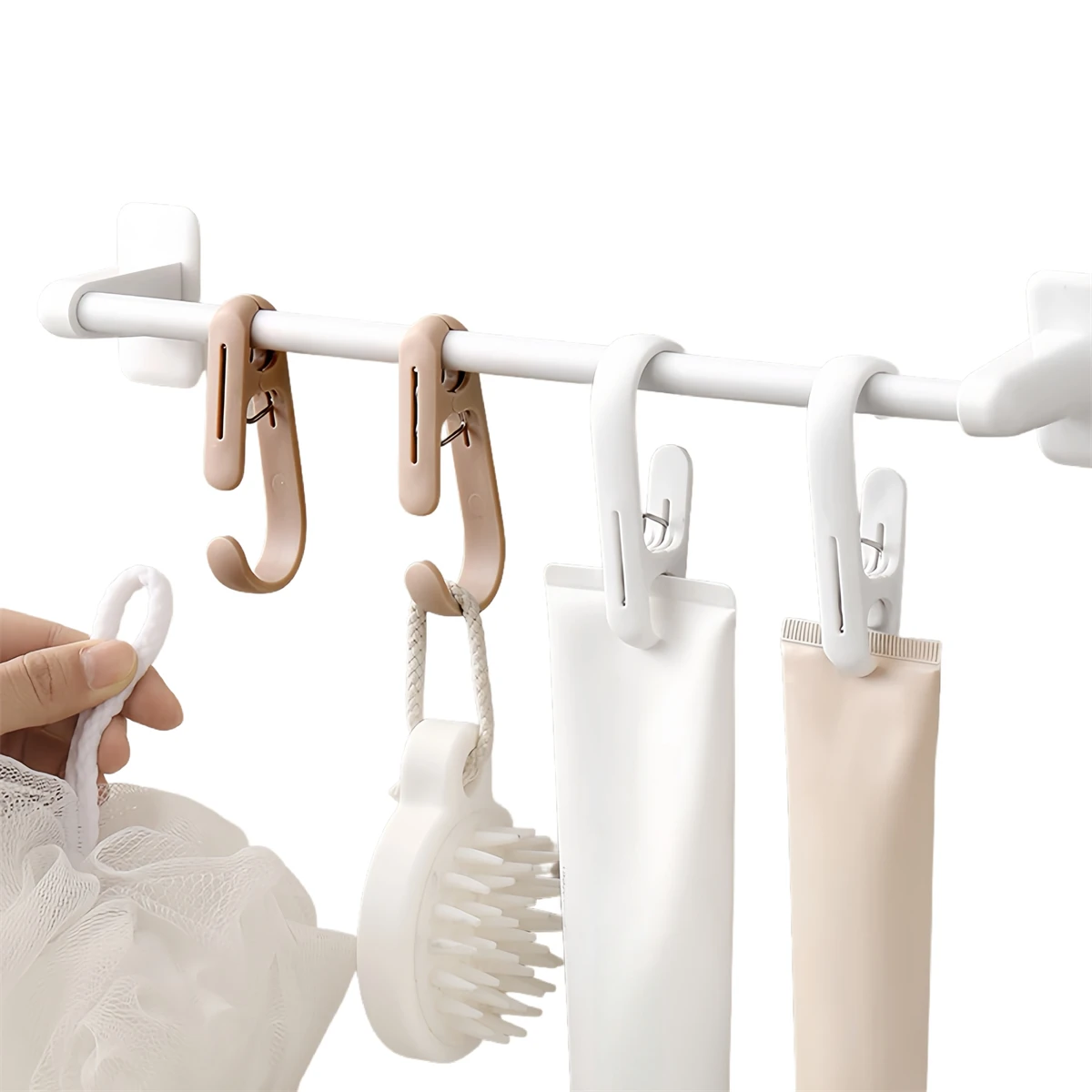 

Clothes Storage Home Organization Clips Hanger Bathroom Hooks Rust-Resistant Stainless Steel Versatile Usage Areas