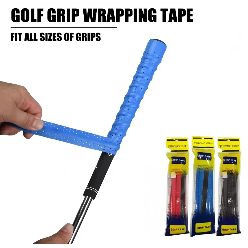 1 Pc Golf Club Grip Tape Golf Grip Wrapping Tapes Non-slip Sweatproof PU Wrapping Quick Replacement Golf Club Grip Solution