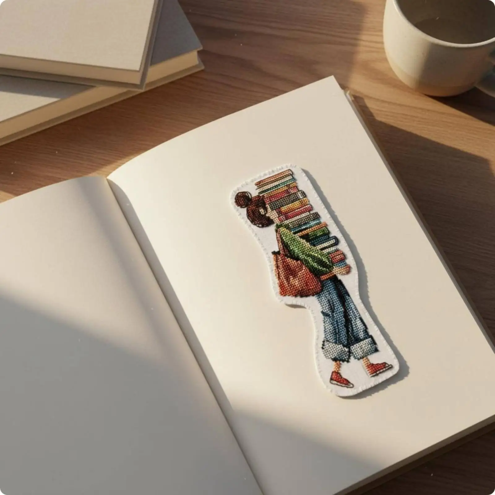 4 Pieces Hand-Stitched Bookmark Beginner Welcoming Hobby Supplies for Perusing
