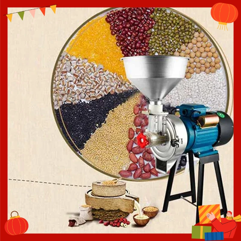 Commercial Grain Grinding Machine Stainless Steel Head Soymilk Miller Rice Milk Machine Tofu Grinder Machine Household 2200W Hot