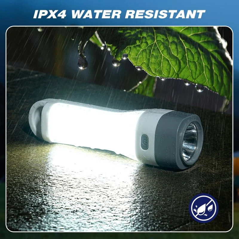 انقطاع التيار الكهربائي لمصباح LED، مصابيح كاشفة للتخييم قابلة لإعادة الشحن مع لومن عالي، 5 أوضاع، قوية وتكتيكية #4
