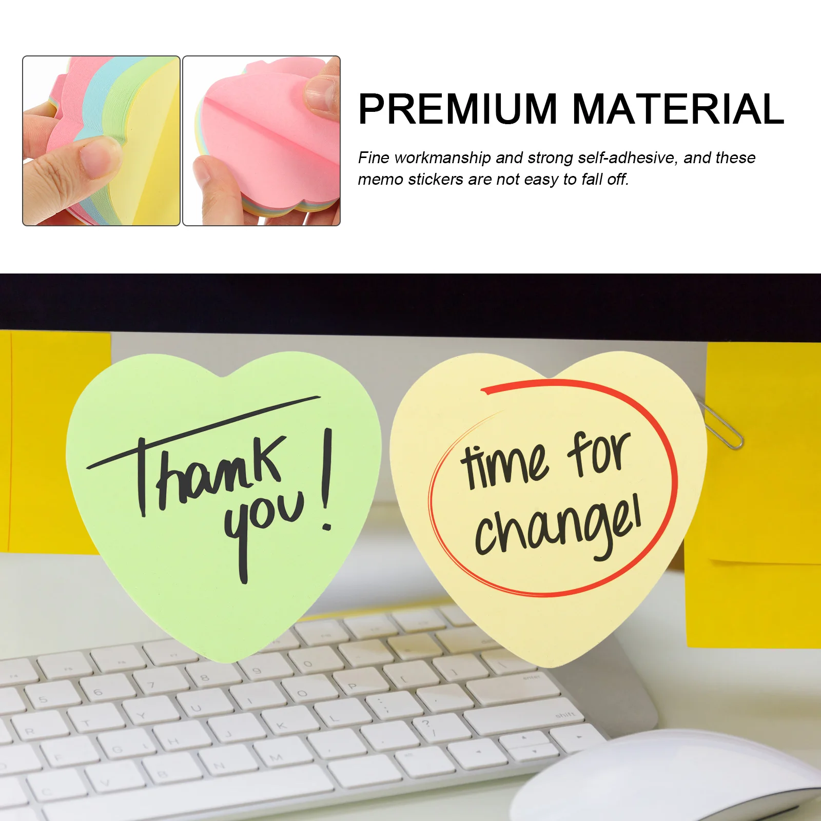 

10 Sets Scrapbook Tearable Paper Memo Pads Notepad Adhesive Notepads Cute School Stickers Self-adhesive Office