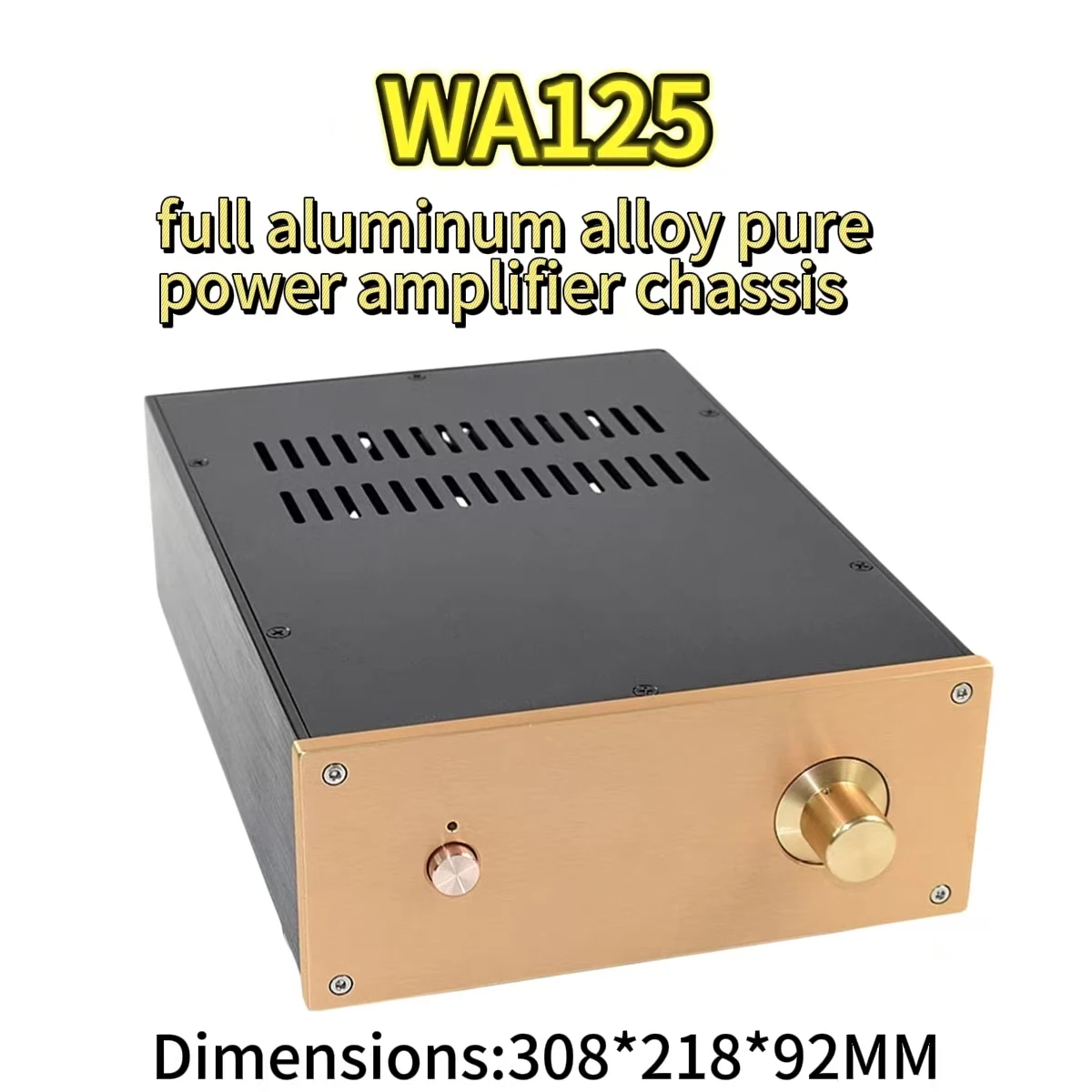 

Шасси усилителя мощности WA125, полностью алюминиевое, для заднего усилителя, 300*200*90, включая корпус усилителя/предусилителя/блок питания/декодера