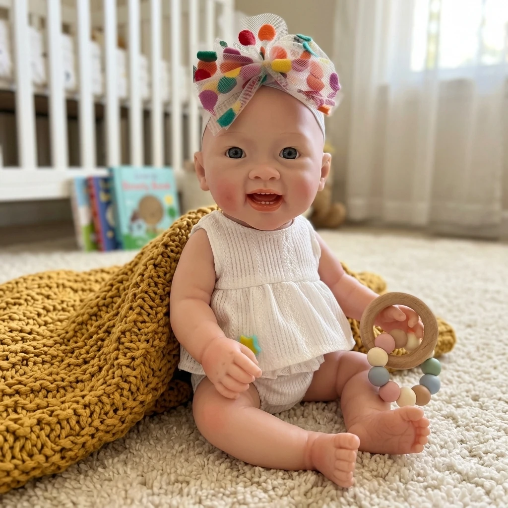 10 Inch Full Body Silicone Reborn Doll Model DK‑6671 Hand Painted Waterproof Lifelike Realistic Bebe Reborn Collectible Art - view 6