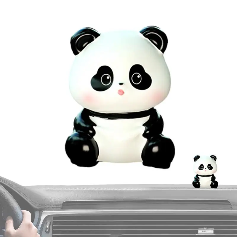 Panda Car Dashboard Decorations Car Dashboard Decoration Mini Panda Cute Panda Figurines Cartoon Resin Panda Figure For Fairy