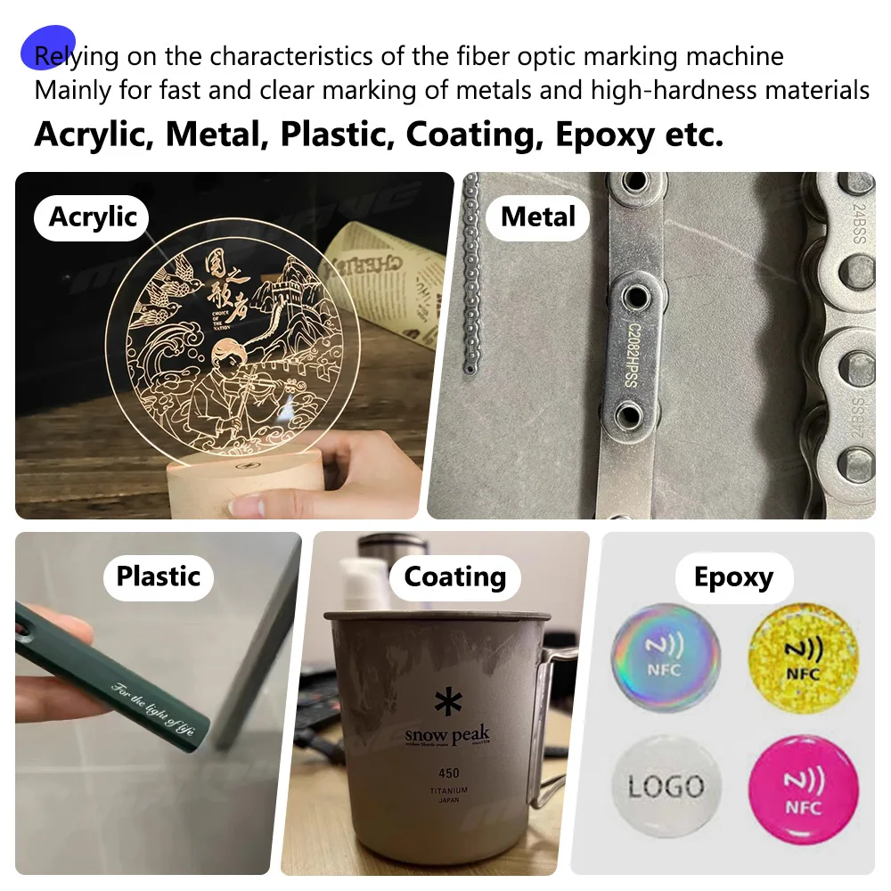 Mini Portable Fiber Laser Marker Fiber Handheld Laser Marking Engraving Machine For Metal Plastic Tyre 20w 30w 50w