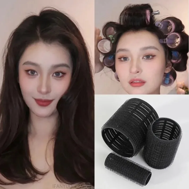 4/6/8pcs Self-Grip Hair Rollers Heatless Hair Curlers No Heat Hair Bangs Volume Self-adhesive Hook Curlers DIY Styling Tools