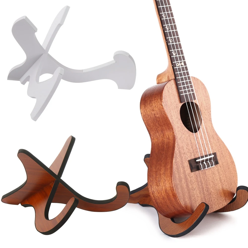 

3 Styles Wooden Instrument Part Accessories Musical Strings Foldable Holder Vertical Ukulele Display Guitar Stand Rack