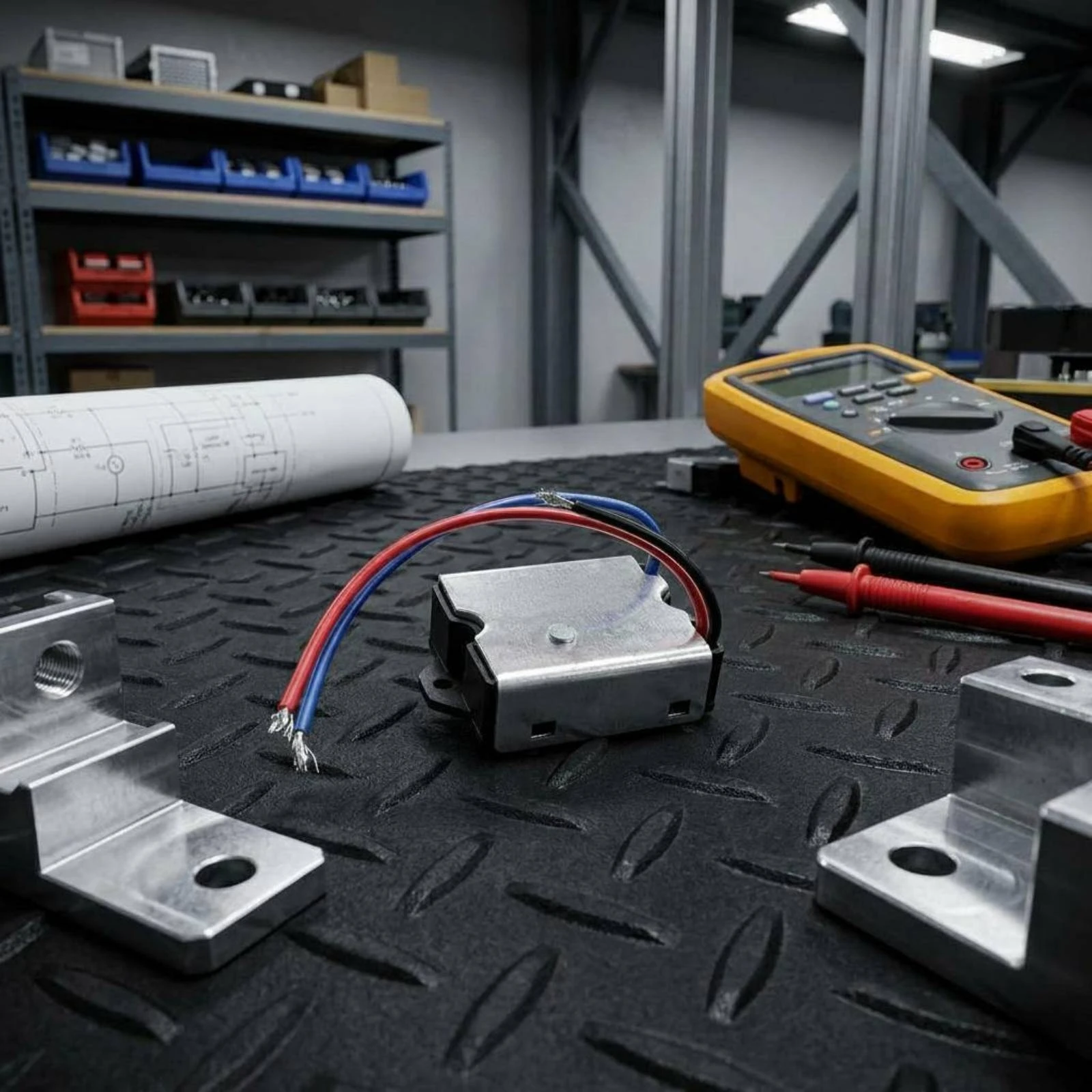 Panel Switch Module Screw Holes Wiring Switch Module Electrical Component Striped Wire Ends Electronics Part Rectangular