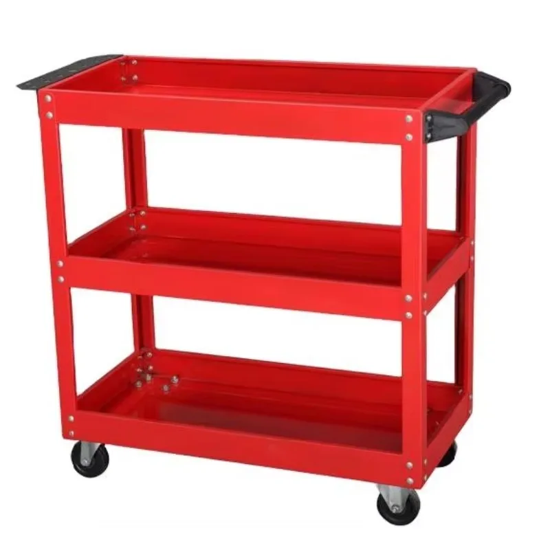 Tool Cart Space Saving Three Layer Storage Racks and Parts Storage Tool Cart Tool Cabinet with Wheels