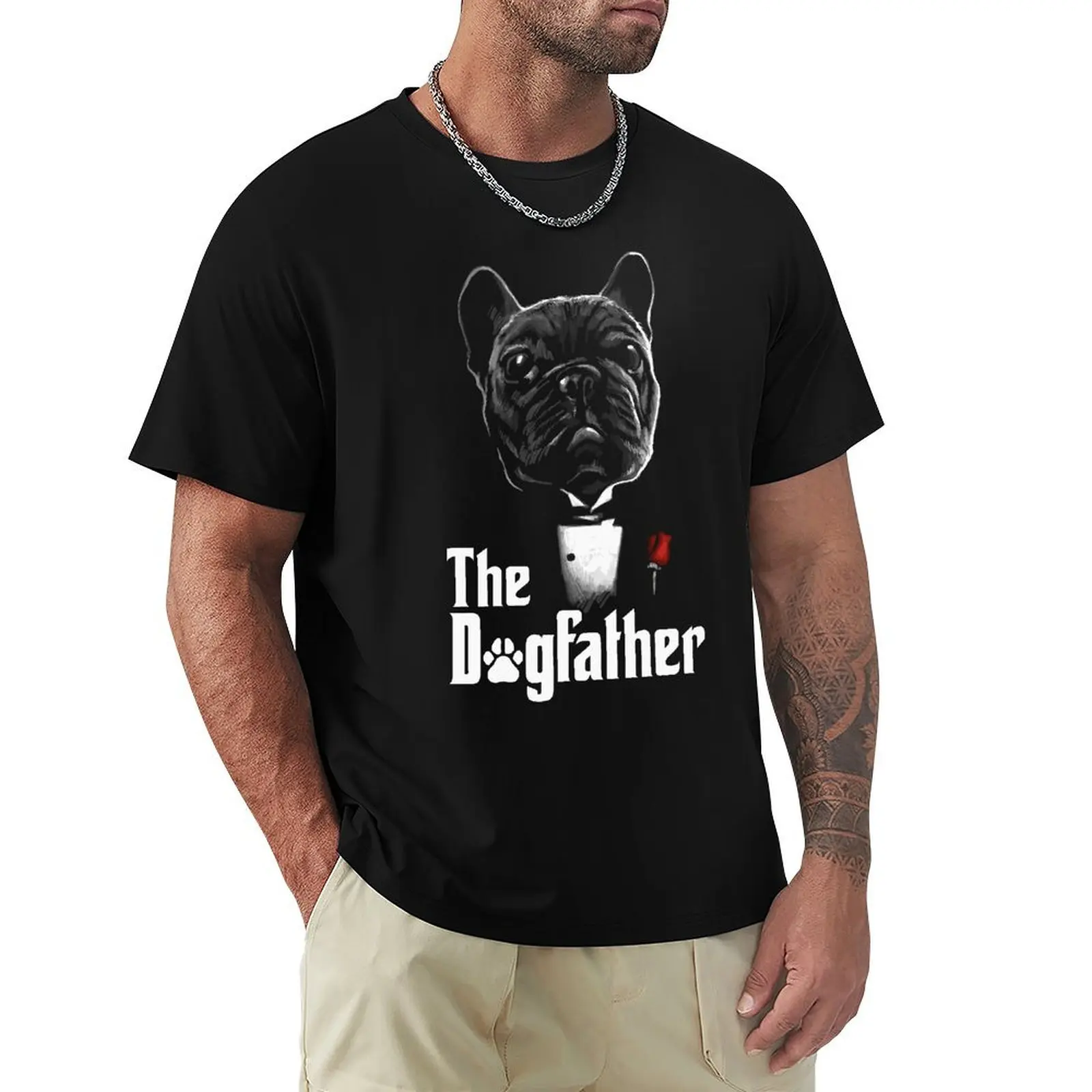 

Cartoon Dog THE DOGFATHRT T Shirt Harajuku Short Sleeve T-shirt 100% Cotton Graphics Tshirt Tops