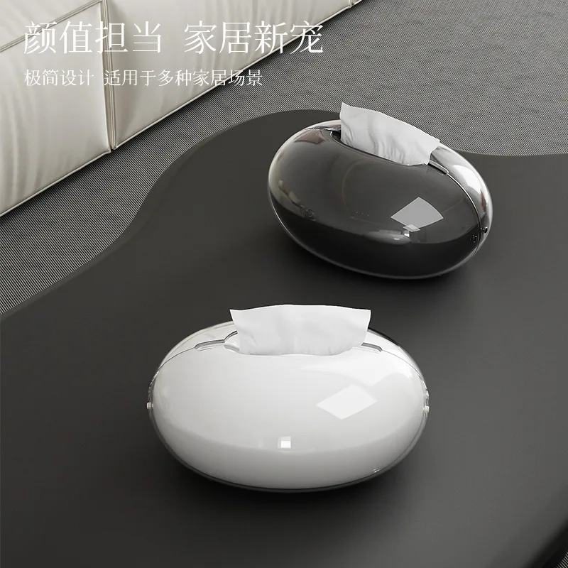 Creative Desktop Tissue Box Household High-end Art Tissue Box Living Room Tea Table Water Drop Paper Box Tissue Boxes