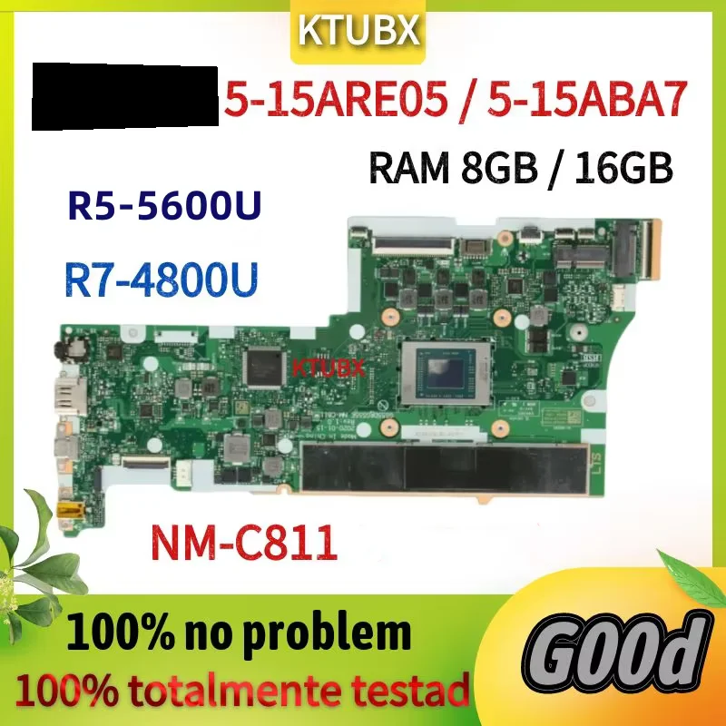 NM-C811/D701.For Lenovo ideapad 5-15ARE05 5-15ALC05  Laptop Motherboard.W/CPU R5 4500U/R7 4800U.RAM 8G/16G 100% test work