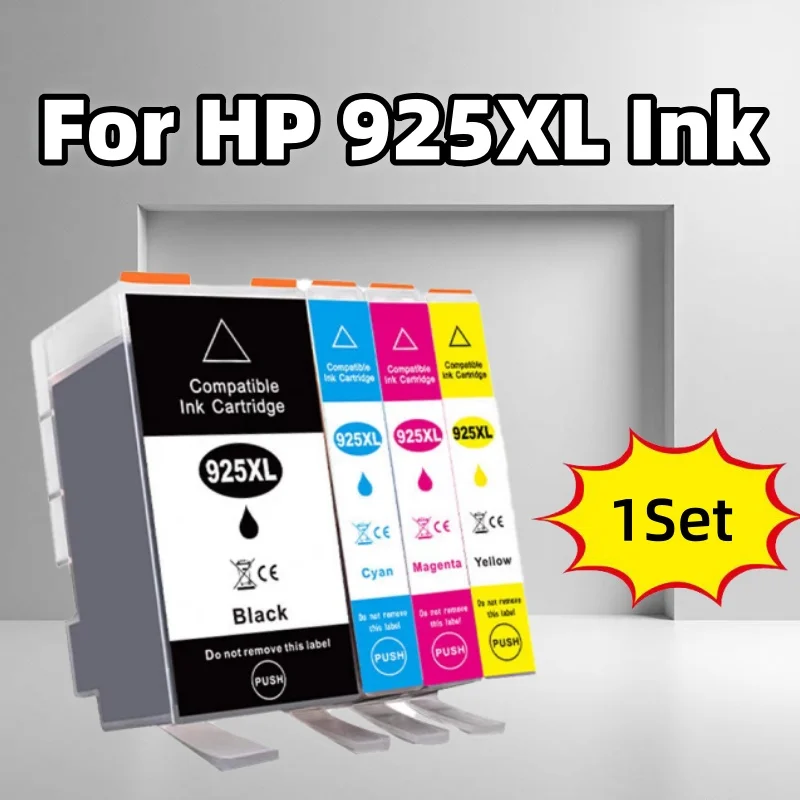 

1 компл. 925 925XL 925 XL совместимый картридж, совместимый с HP925, совместимый с струйным принтером HP Officejet Pro 8120