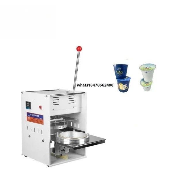 Semi-Automatic Beverage Foil Cans Espresso Yogurt Cup Sealing Machine Tray Container Sealer