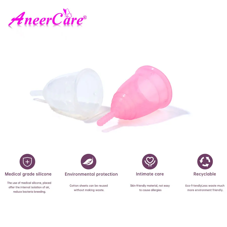 BPA-Free Reusable Menstrual Cup - Leak-Free Feminine Hygiene - Tampon and Pad Alternative - Up To 12 Hours Of Protection.
