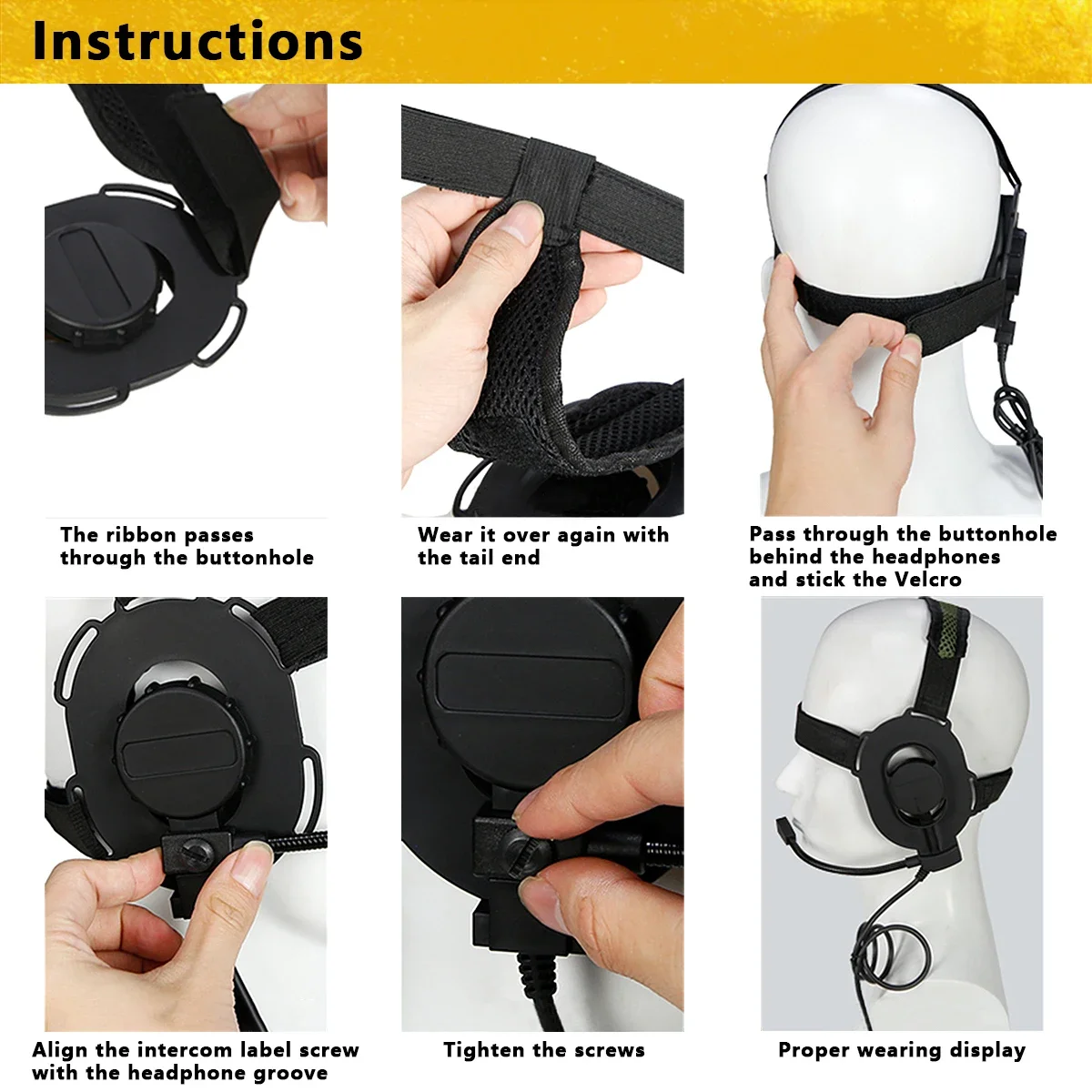 Tactical U94 PTT Cable Plug Headset Adapter for Walkie Talkie TYT F8 Baofeng UV-5R Radio Motorola Kenwood Outdoor Shooting