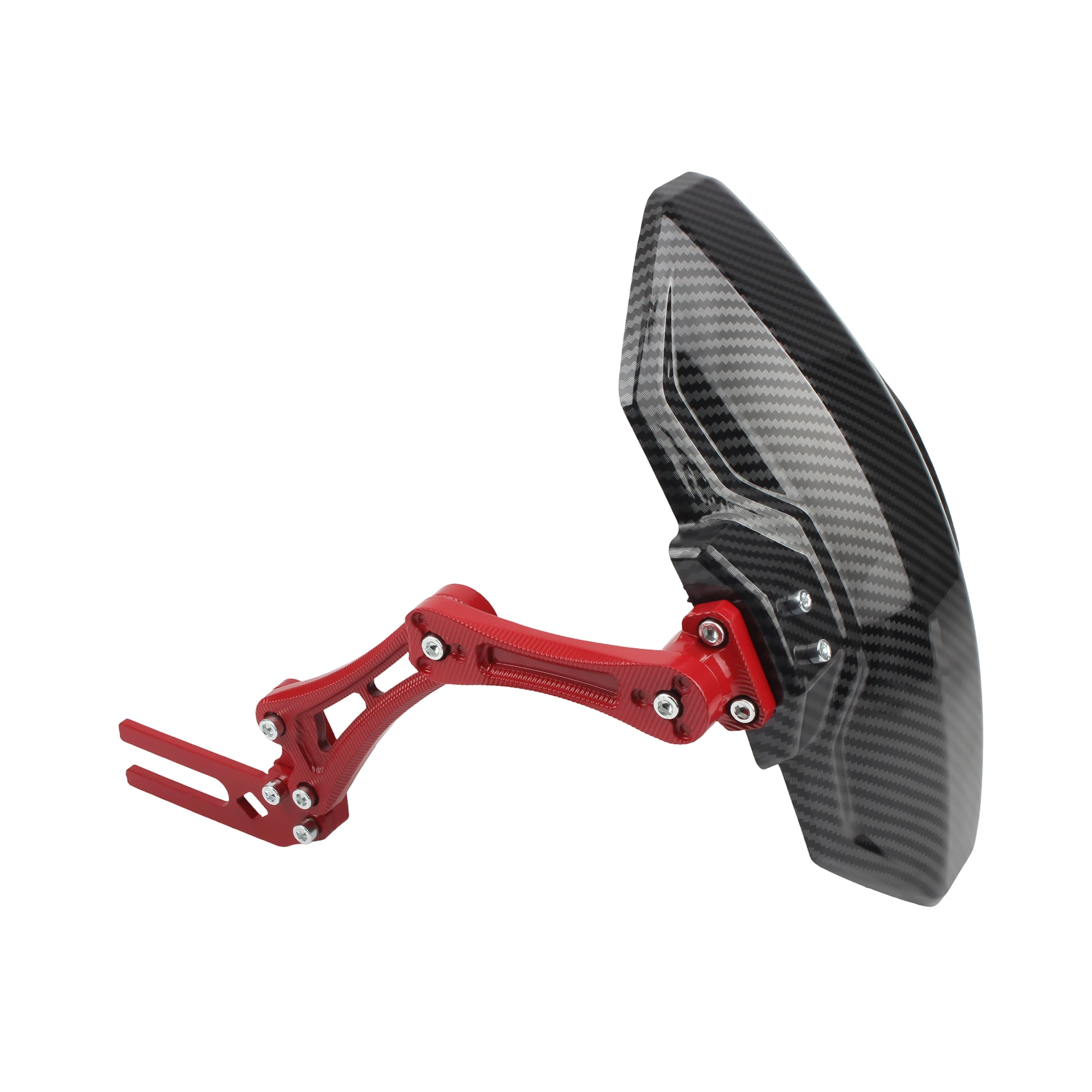 Motorcycle Mudguard Imitation Carbon Fiber Adjustable Wheel Fender For Yamaha Honda Suzuki Scooter Enduro Universal Accessories