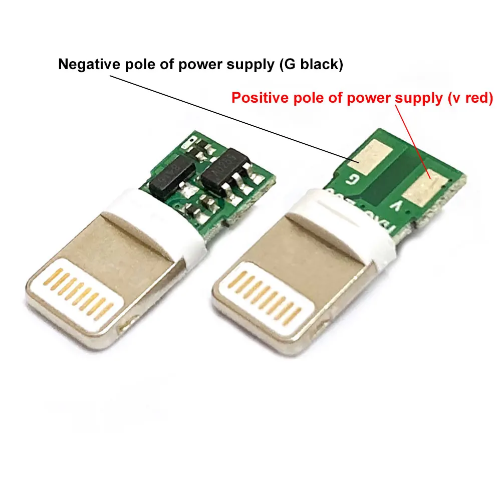 JCD 2Set Lightning Dock USB Plug With Chip Board Male Connector Welding Data OTG Line Interface DIY Data Cable For IPhone