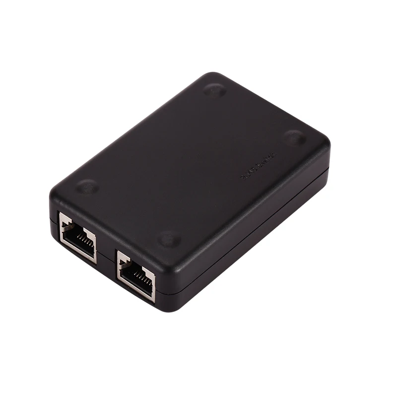 Interruptor Ethernet de 2 puertos RJ45 Cat5/6, Selector LAN, Mini Internet, conmutador de red externo interno, distribuidor, Selector Hub negro