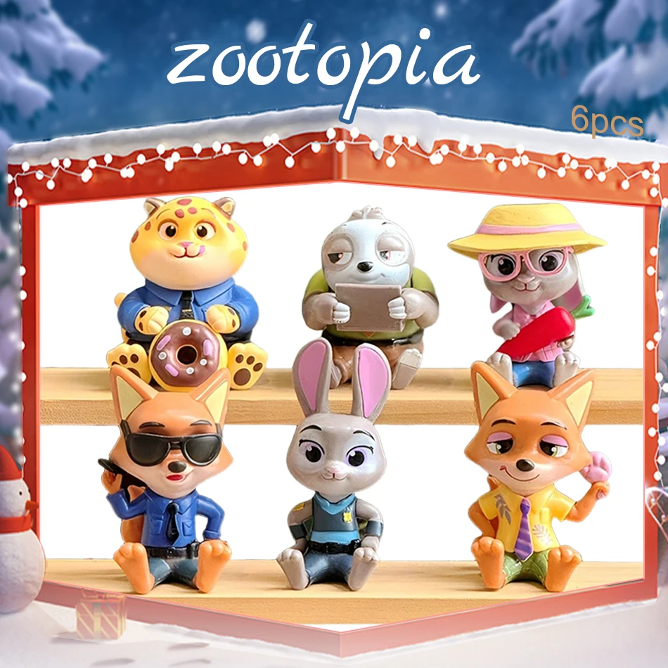 جديد Zootopia سلسلة جيدة يجلس صندوق أعمى التماثيل لطيف جوديث نيك فلاش فنيك سطح المكتب الحلي فتاة اللعب الهدايا #1