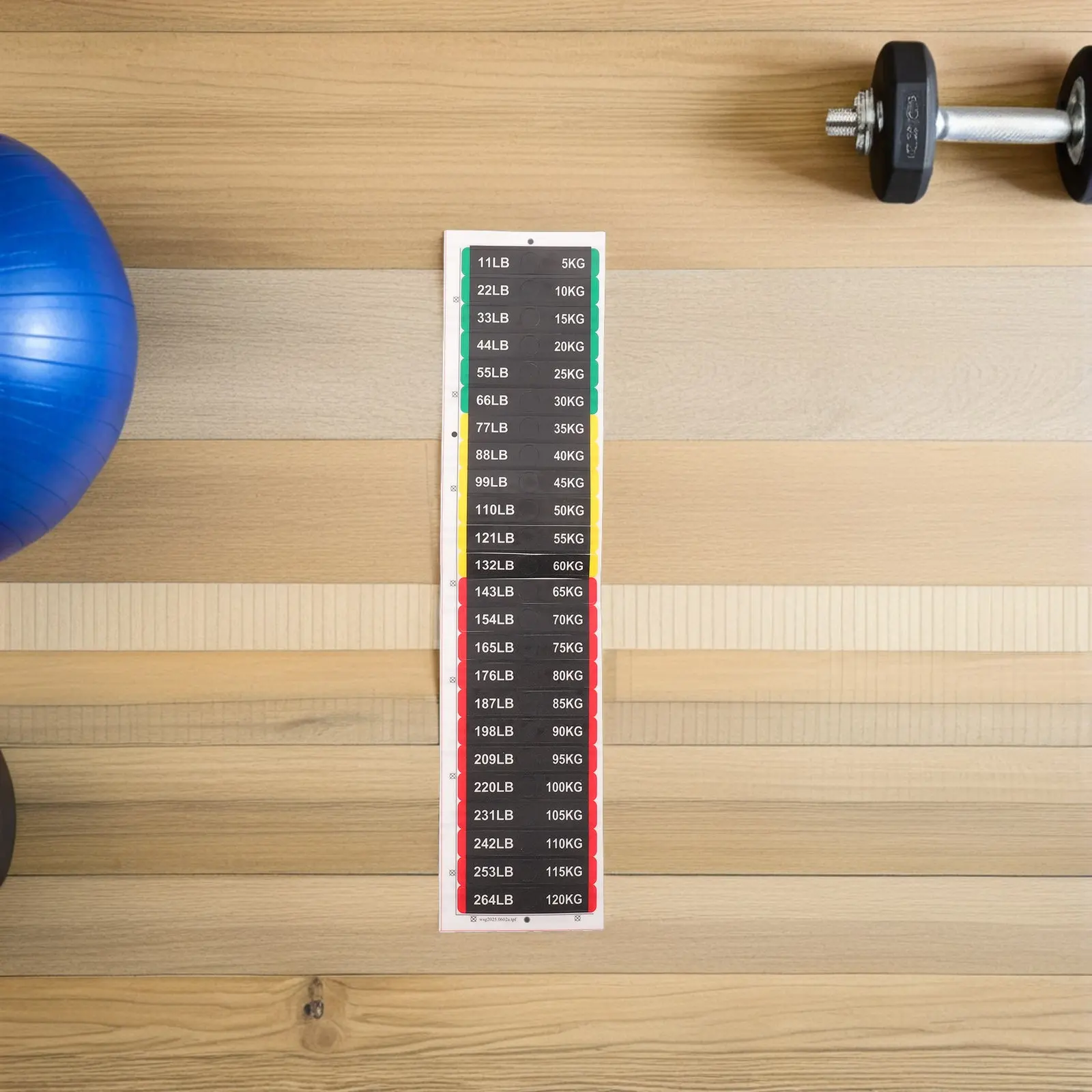 1Sheet Fitness Equipment Weights Stickers Self-Adhesive Weight Labels 11-264 Lbs 5-120 Kg Number Stickers for Gym Cable Machine view 3