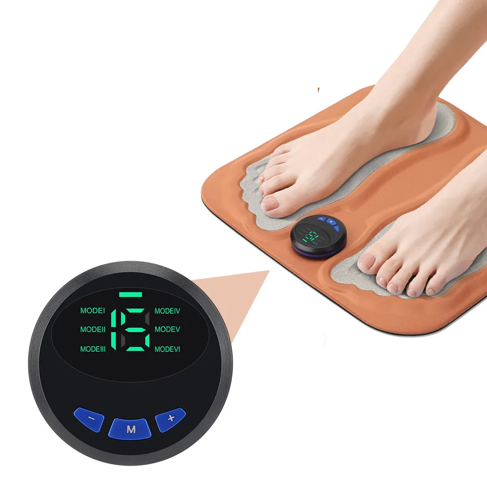 Electric 3D Foot Massage Pad Foldable Calf Massager Mat Muscle Slim Legs Electroe Stimulador Foot Care Tool 15 Levels 6 Modes