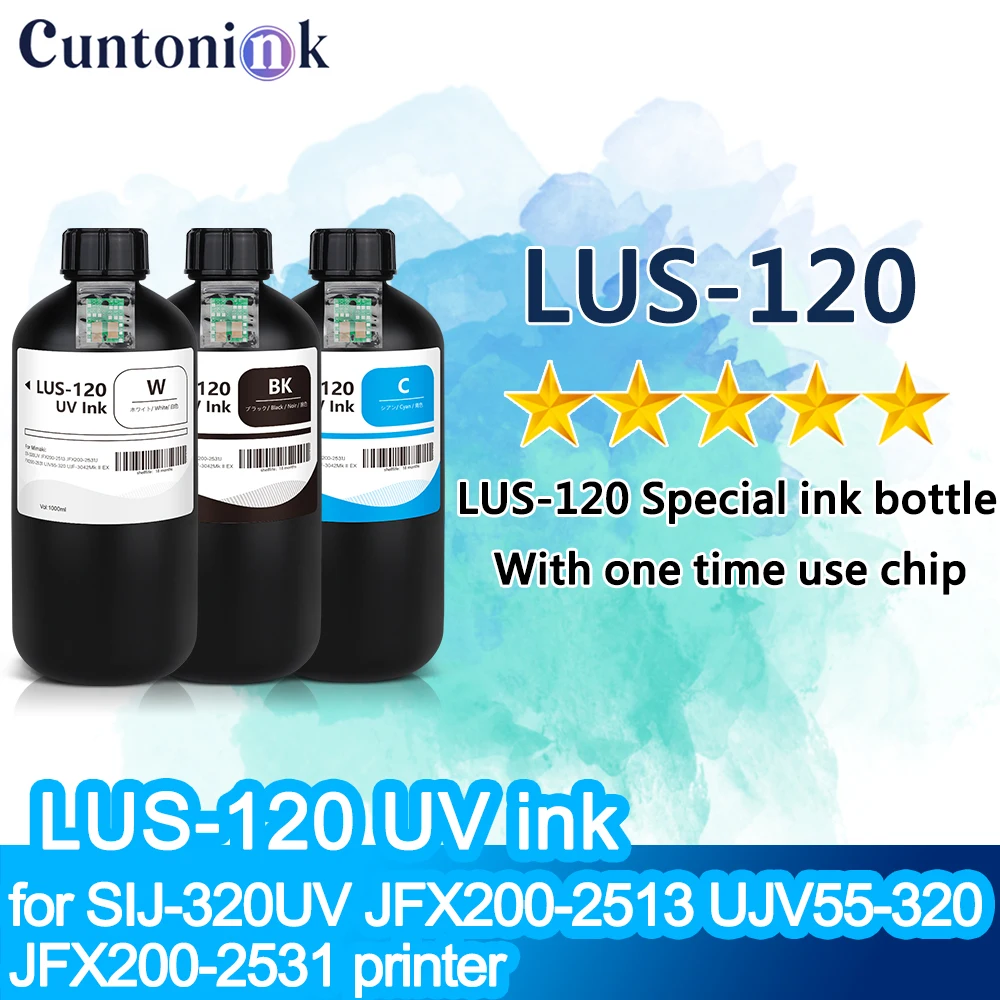 

УФ-чернила LUS-120 с одноразовым чипом для Mimaki SIJ-320UV JFX200-2513 JFX200-2531 UJV55-320 UJV500-160 120 Специальная бутылка с чернилами